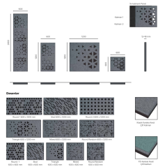 Akustik İki Katlı Delikli Renkli Duvar Panelleri Hollanda | Hoorn