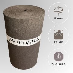 5mm 500 gr/m2 Şap Altı Isı Yalıtım Şiltesi Polyester Elyaf Keçe