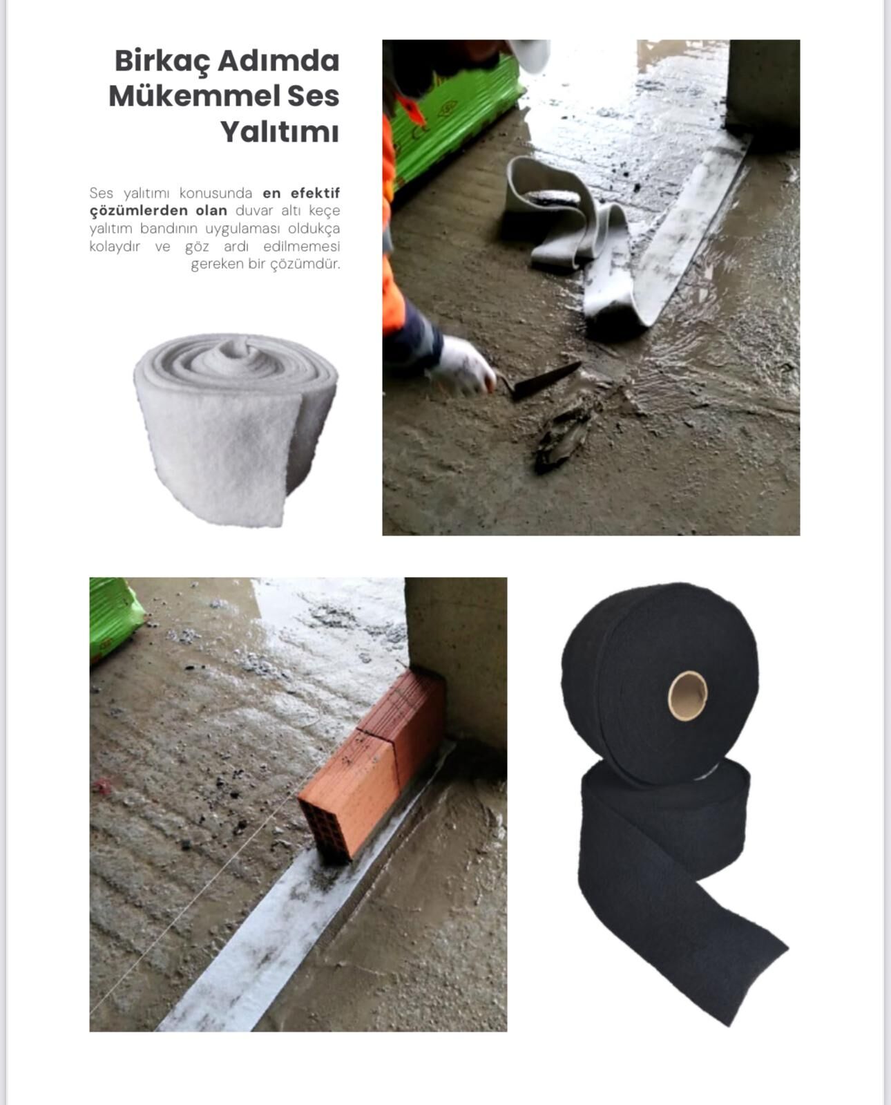 Duvar Altı Keçe Ses Yalıtım Bandı 3
