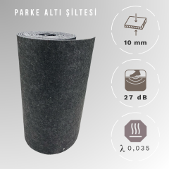 10mm 1000 gr/m2  Parke Altı Şiltesi Polyester Elyaf Keçe