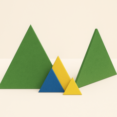 GEO Üçgen Parçalar - Aura -  Akustik Keçe