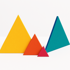 GEO Üçgen Parçalar - Aura -  Akustik Keçe