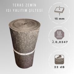 15mm YN 600 gr/m2 - Teras Çatı Isı Yalıtım Şiltesi
