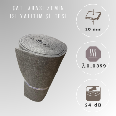 20mm YN - Çatı Arası Zemin Isı Yalıtım Şiltesi