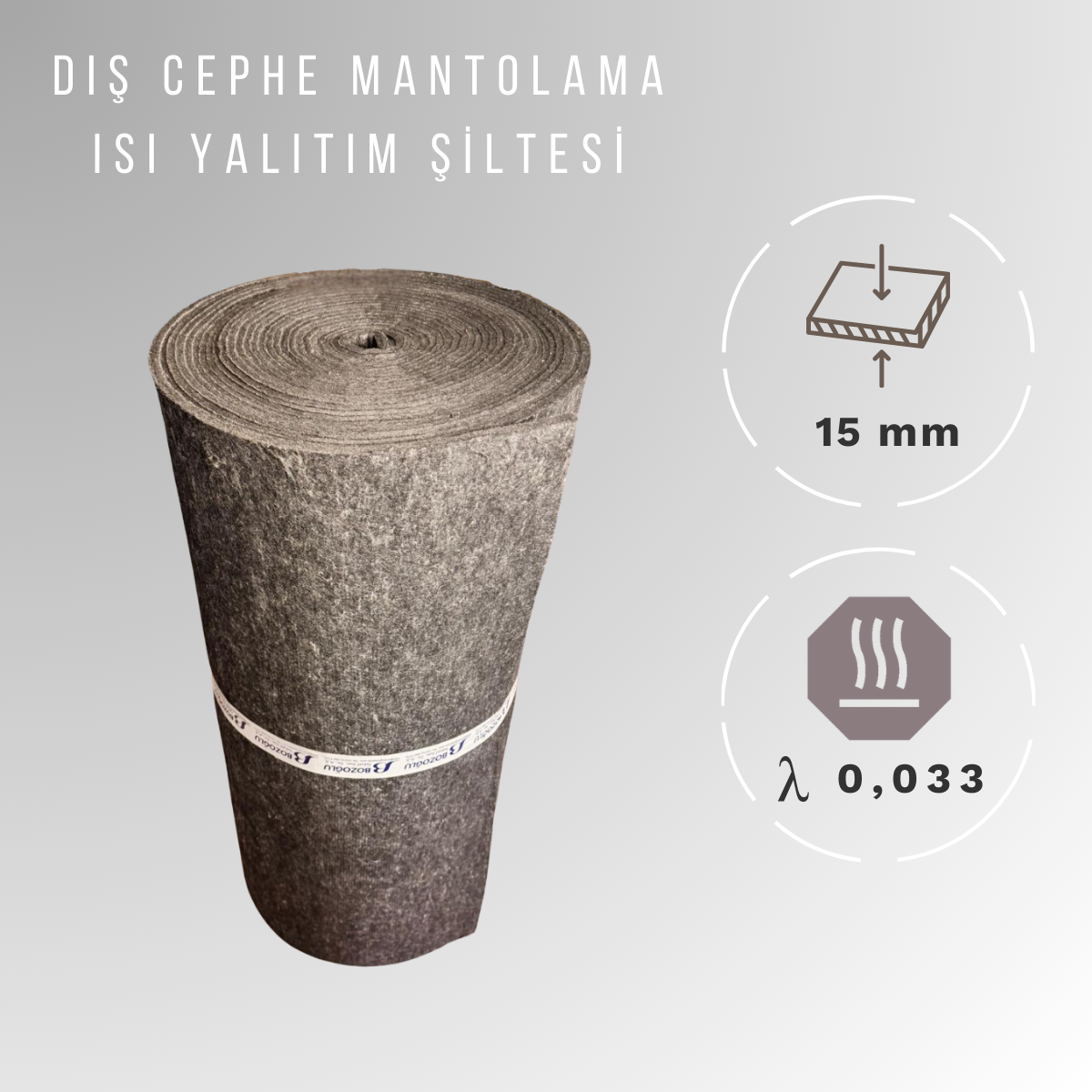15mm - Dış Cephe Mantolama Isı Yalıtım Şiltesi