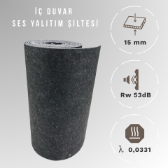 15mm İç Duvar Ses Yalıtım Şiltesi