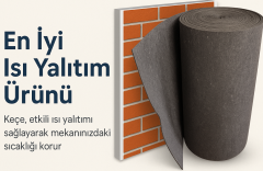 20 mm 1500 gr/m2 FeltBi Keçe Isı Yalıtım  Şap Altı Şiltesi