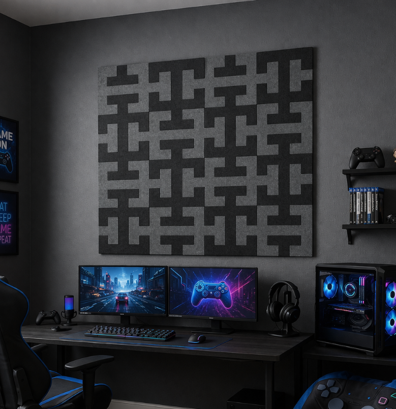 XENON - PUZZLE DESENLİ AKUSTİK KEÇE DUVAR PANELİ