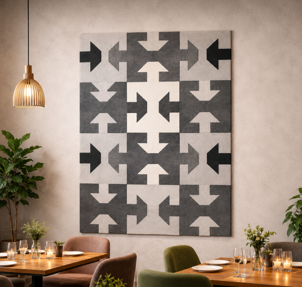 ARVO - PUZZLE DESENLİ AKUSTİK KEÇE DUVAR PANELİ