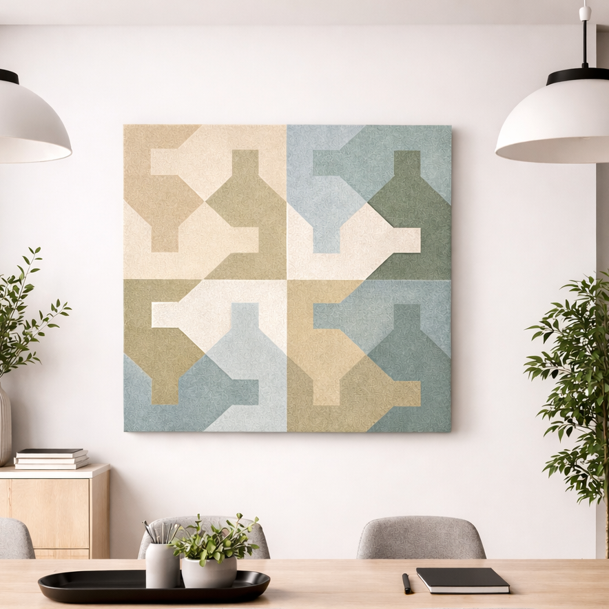 LONA - PUZZLE DESENLİ AKUSTİK KEÇE DUVAR PANELİ