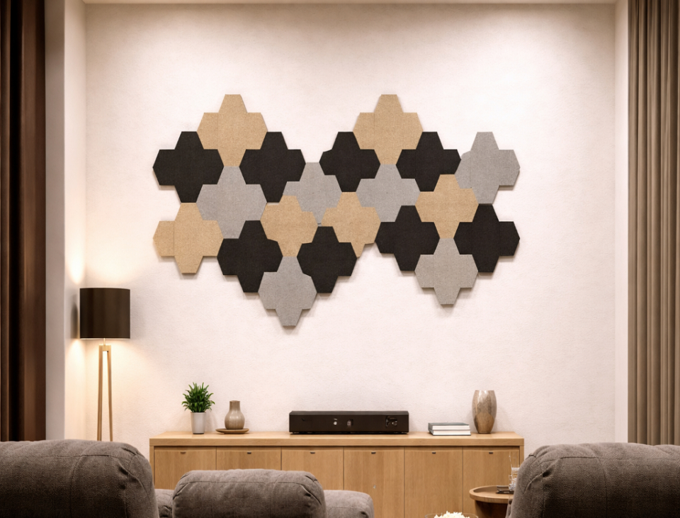 NEVA - PUZZLE DESENLİ AKUSTİK KEÇE DUVAR PANELİ