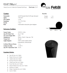 7MM 700 GR/M2 izoBOZZ KEÇE