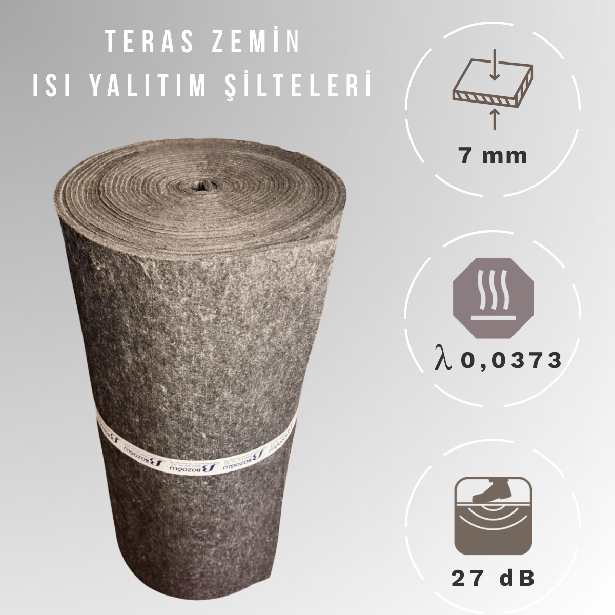 7mm Teras Çatı Isı Yalıtım Şiltesi